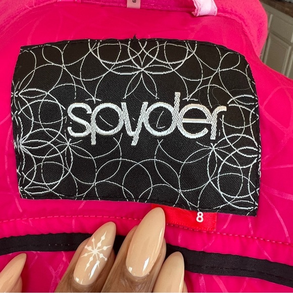 SPYDER KNOCKOUT JACKET SKI SNOWBOARD JACKET PINK/ WHITE SIZE 8 SAMPLE AUTHENTIC - Picture 14 of 16